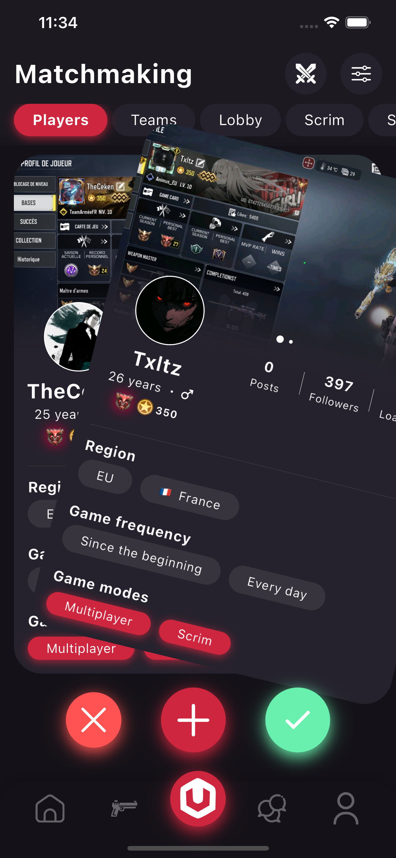 Matchmaking and players — Universe Meta